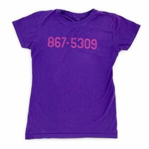 867-5309 Tommy Tutone 80s Vintage Band Tee Women S Purple